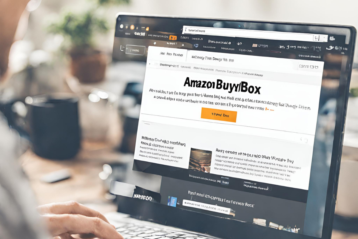 A person studying a blog for how to win amazon buybox